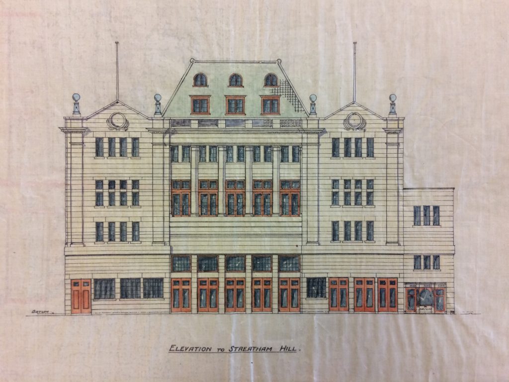 Image of front elevation drawing