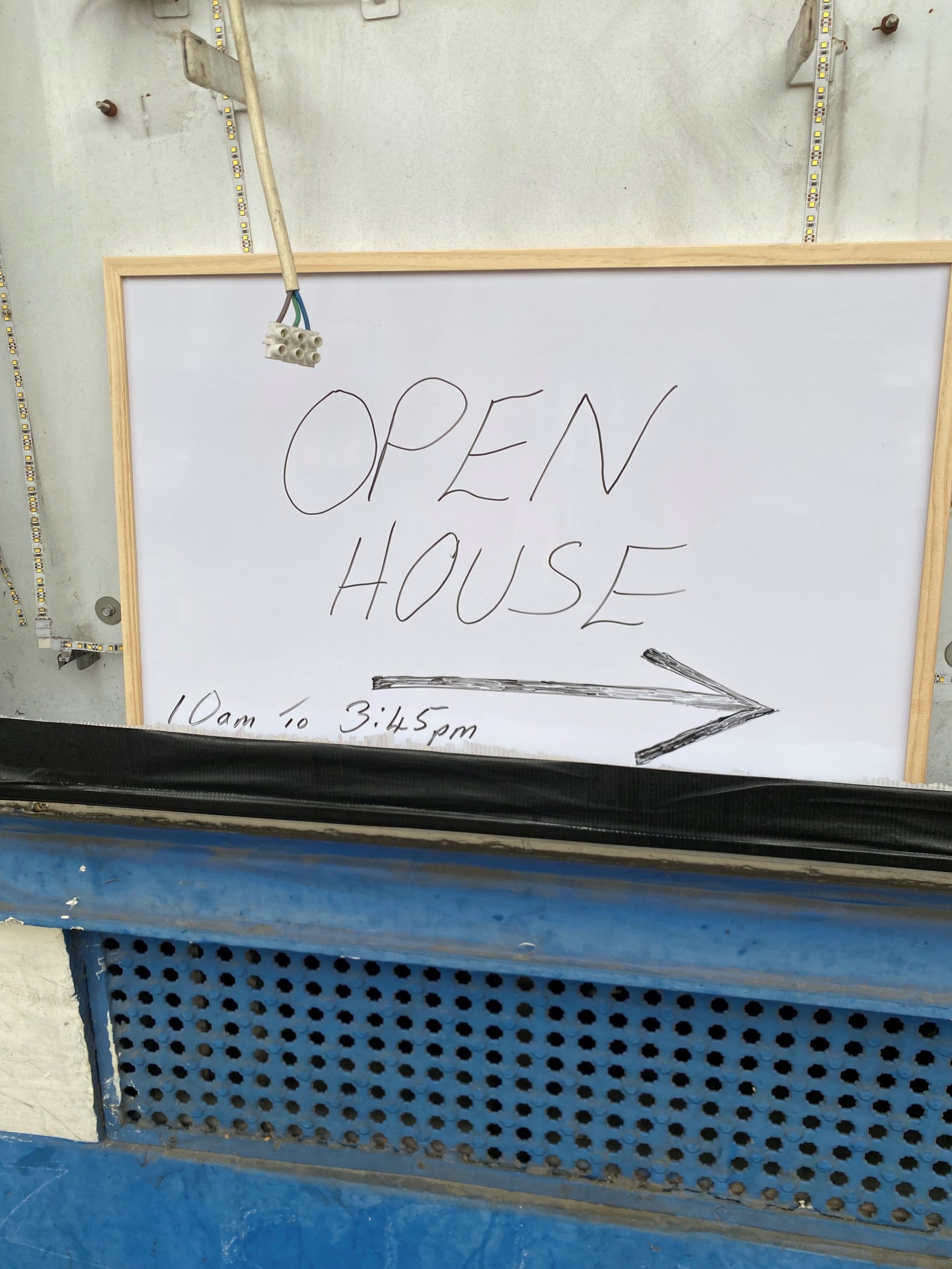Ruach open house sign